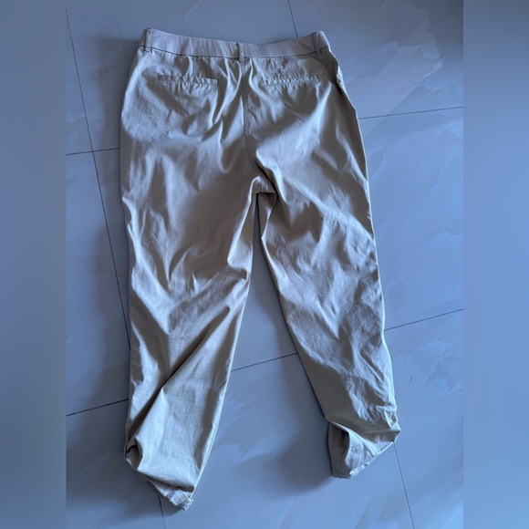 Chicos Women Pants 2 M Green Cropped Stretch Capri Elastic Waist Casual Straight - Picture 10 of 13